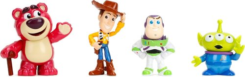 Jada Toy Story Metalfigs 4-Pack | Buzz Lightyear, Woody, Alien & Lotso | 2.5” Diecast Collectible Figures for Kids 8+
