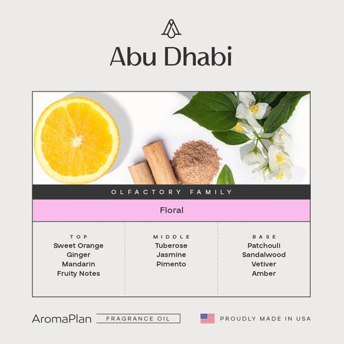 AromaPlan Hotel Scents ABU Dhabi 5 Fl Oz (148ml), Home Luxury Aroma & Hotel Fragrance Diffuser Oil- Hotel Diffuser Oil for Aromatherapy- USA Made, Bigger Bottle, Bolder Aroma & Longer Lasting