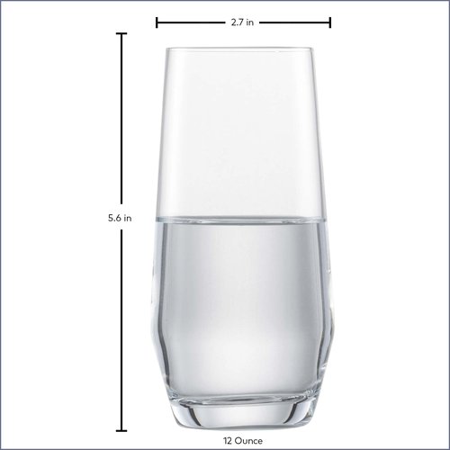 ZWIESEL GLAS Pure Tumbler (Set of 6), Drinking Glasses for Several Beverages, Dishwasher-Safe Machine-Made Tritan Crystal Glasses, Made in Germany (12 Ounce)
