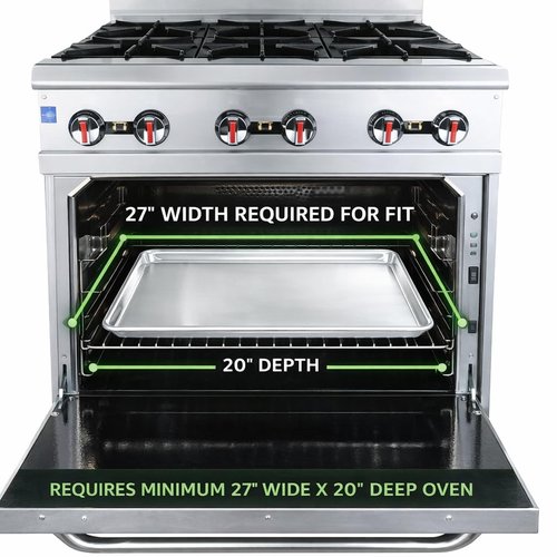 Chef Approved 26-Inch Aluminum Sheet Pan - Heavyweight Commercial Baking Tray | 26"W x 18"D x 1.13"H