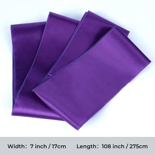 Babenest Satin Chair Sashes - 30 Pcs Upgraded Ties & Ribbons for Weddings, Parties & Events | Purple
