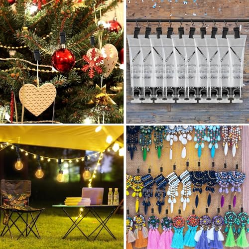 50 Pack Heavy Duty Metal Light Clips for Outdoor String Lights and Awnings