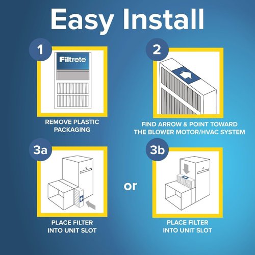 Filtrete 16x25x4 Air Filter - MERV 12, MPR 1550, Asthma & Allergy Friendly - 2-Pack, Pleated HVAC Filters