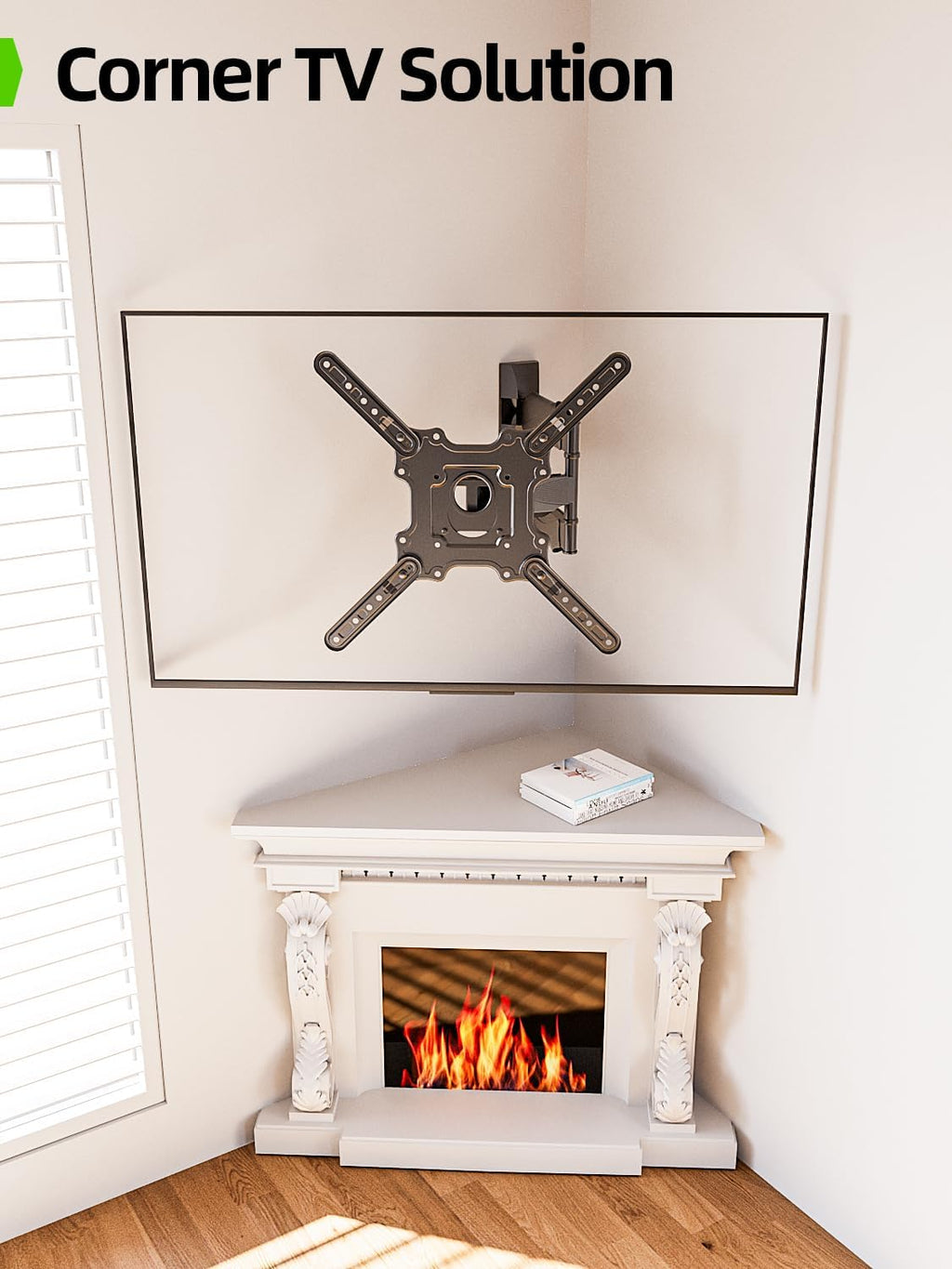USX Mount Full Motion TV Wall Mount - Swivel & Tilt for 26-60 Inch TVs, Max VESA 400x400mm, 77 lbs Capacity
