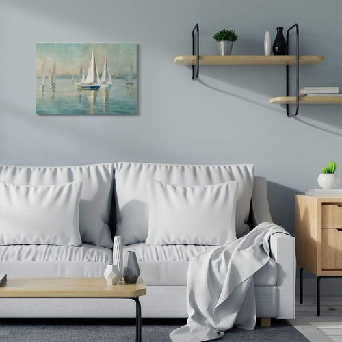 Stupell Industries Traditional Sailboats Water Lake Relaxed Nautical Painting, 24 x 30, Canvas