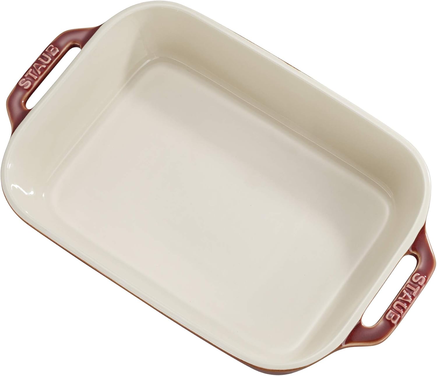 STAUB Ceramic Baking Dish Set - 2-Piece Rectangular Cookware in Vibrant Red