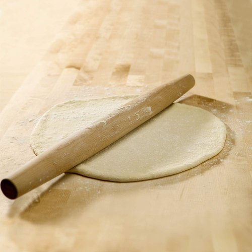French Rolling Pin - 17-Inch Wooden Roll Pin for Fondant, Pie Crust & Pastry - Tapered Design