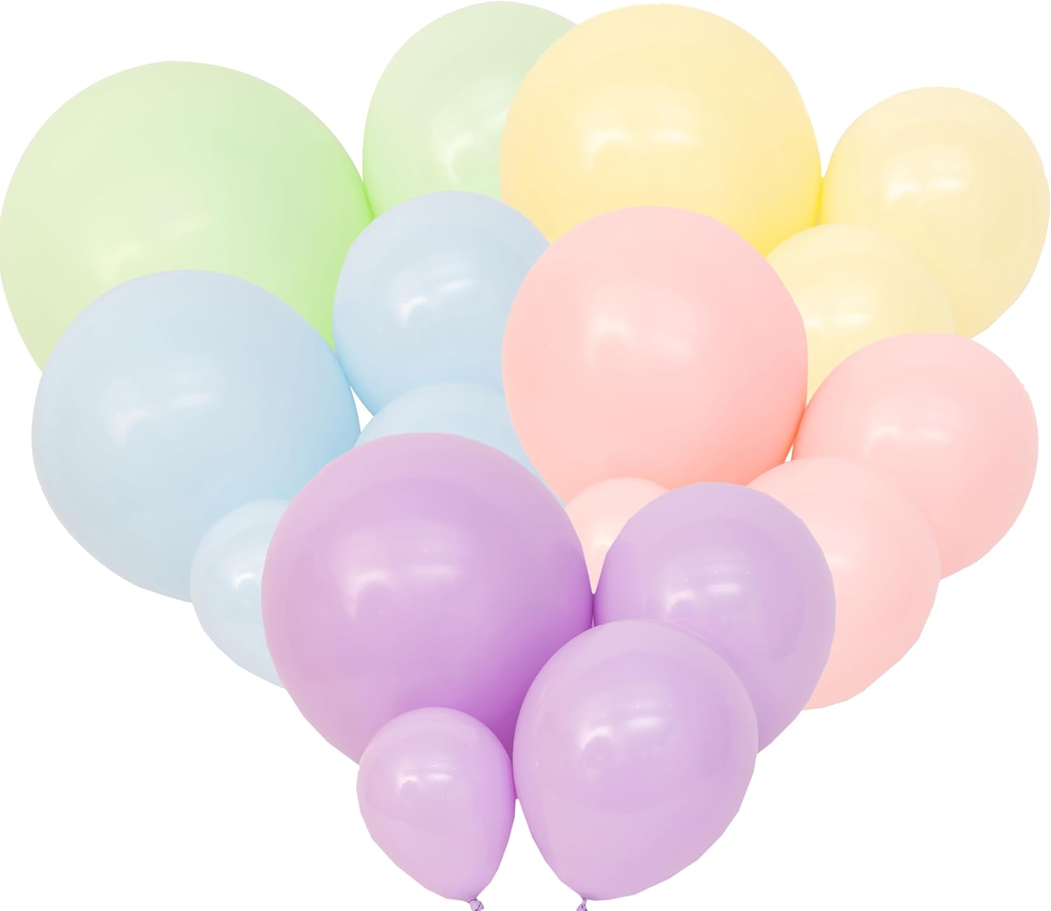 Skiennix Latex Balloons - 100-Pack Party Balloon Garland Kit | Assorted Sizes 5-18 Inches (Pastel)
