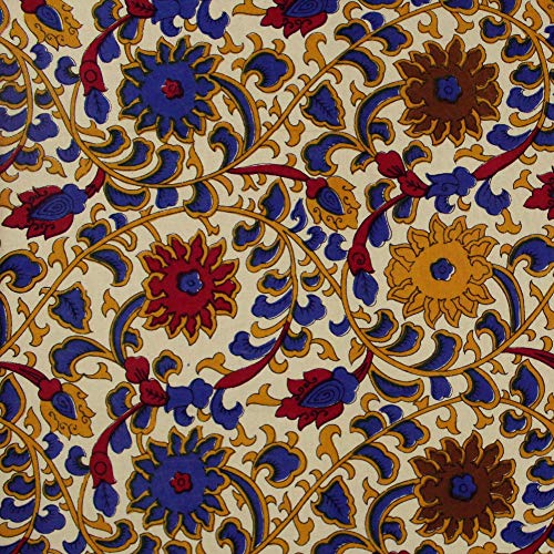 Cotton Sunflower Bedspread - Handloom Indian Sunflower Print Queen Size