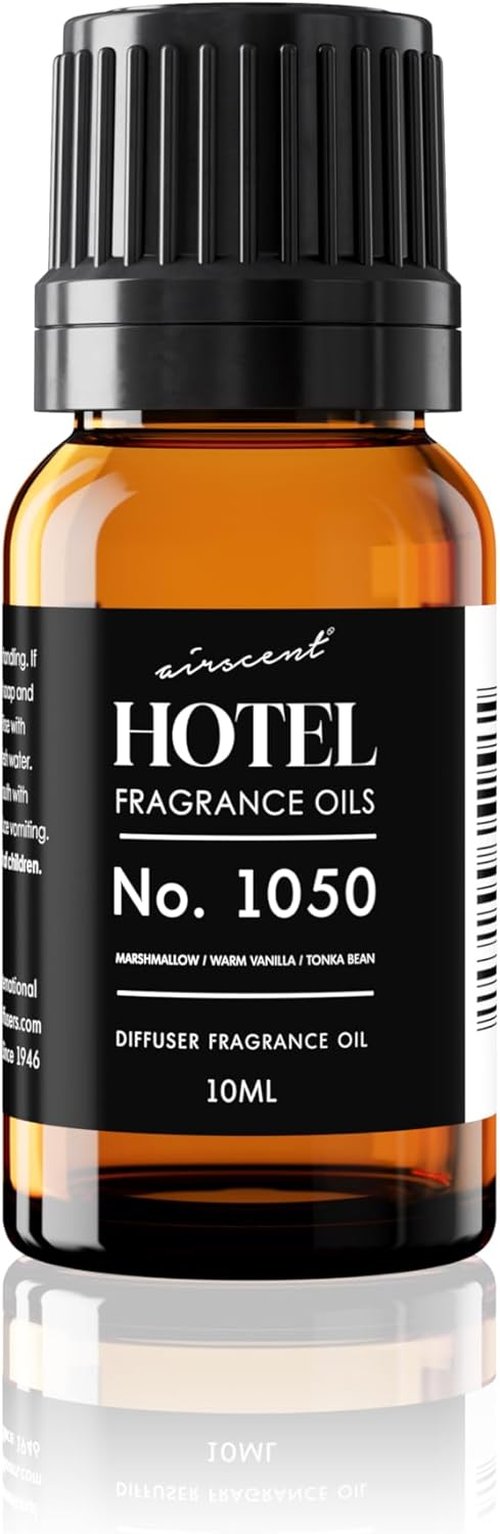 AirScent Warm Vanilla Diffuser Oil No. 1050 - Marshmallow & Tonka Bean - Premium Fragrance for Ultrasonic Diffusers - 10 mL Dropper Bottle