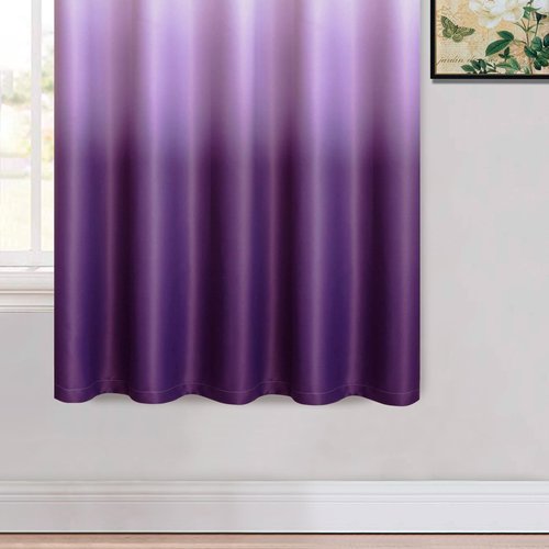 Yakamok 63 Inch Long Ombre Curtains,Thermal Insulated Light Blocking Greyish White to Purple Gradient Color Curtains, Room Darkening Grommet Window Drapes for Living Room/Bedroom(2 Panels,62W x 63L)