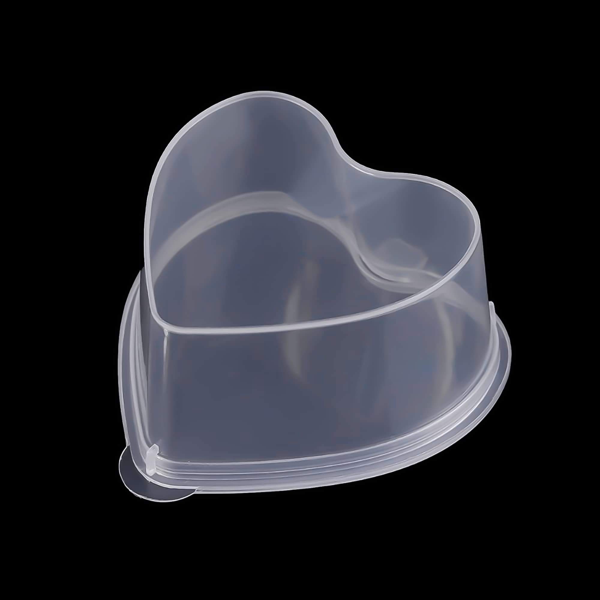 Disposable Plastic Cups with Leak-Proof Lids and Heart-Shaped Souffle, Jello, Condiment Containers - 100 Sets, 1.5 oz Each