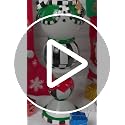 Bechivie Black & White Checkered Snowman Christmas Decor - White Variation, 14.6"