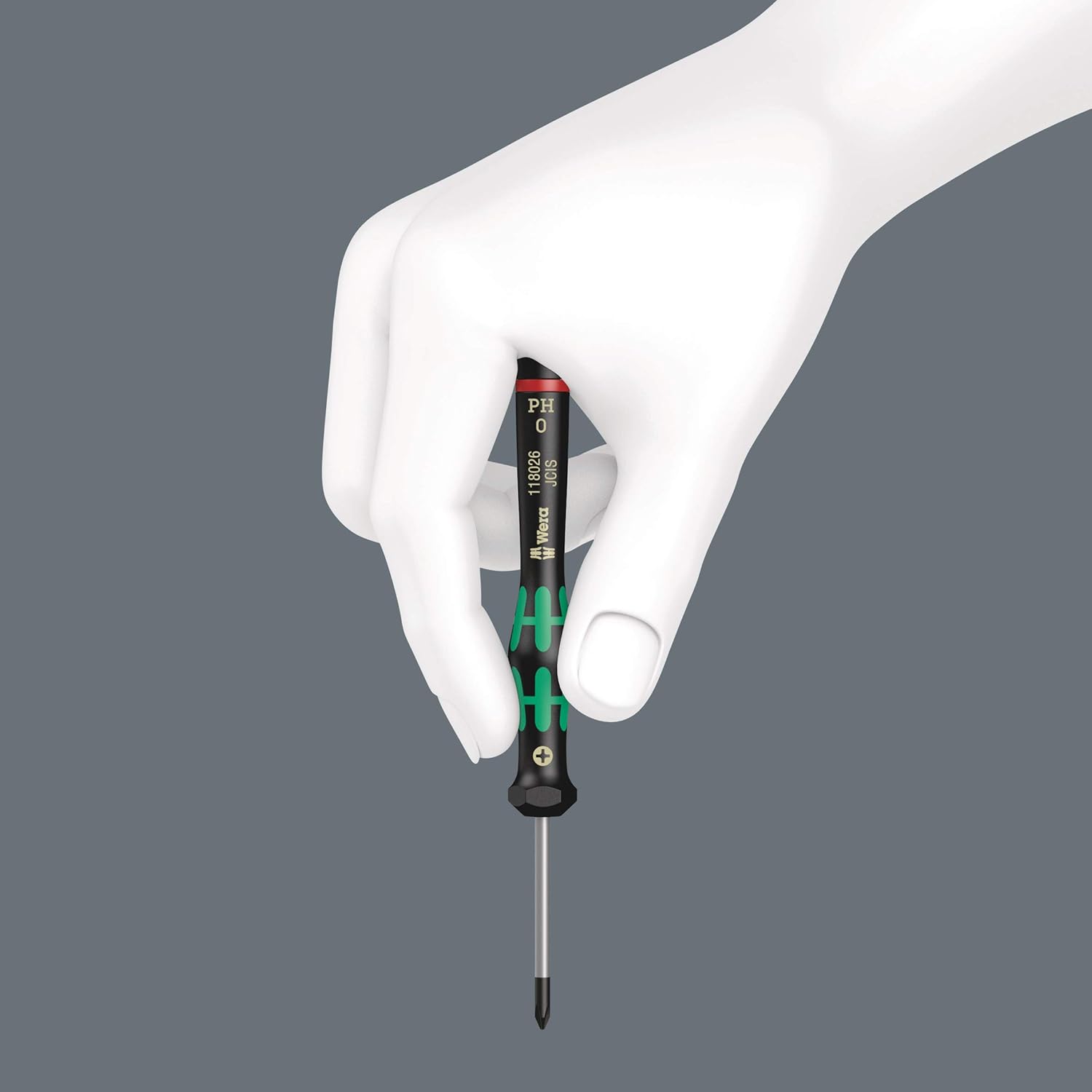 Wera 2035/6 Micro Slotted & Phillips Screwdriver Set - 6-Piece with Convenient Rack