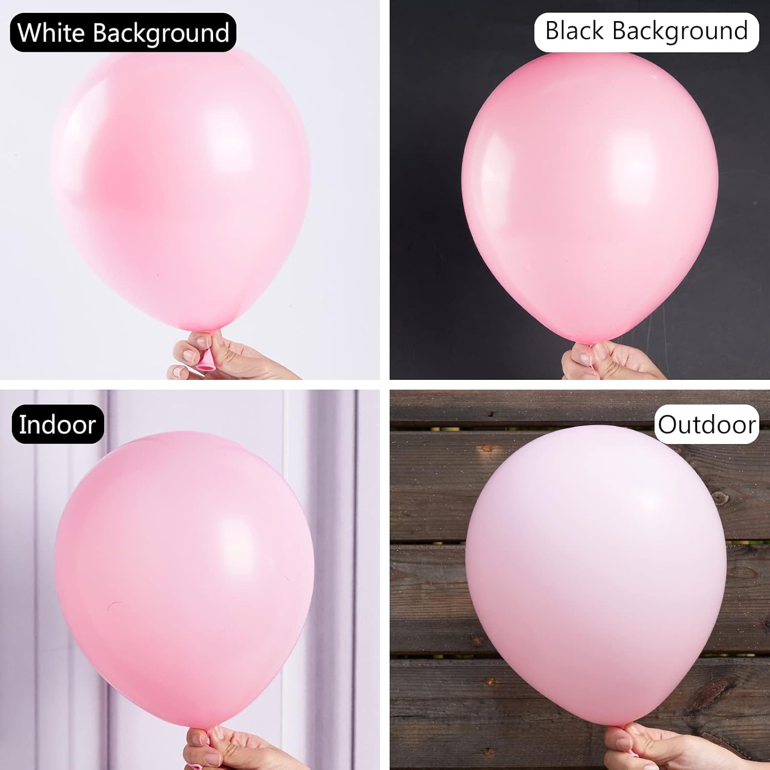 PartyWoo White & Pastel Pink Balloons - 280 Pcs for Stunning Celebrations