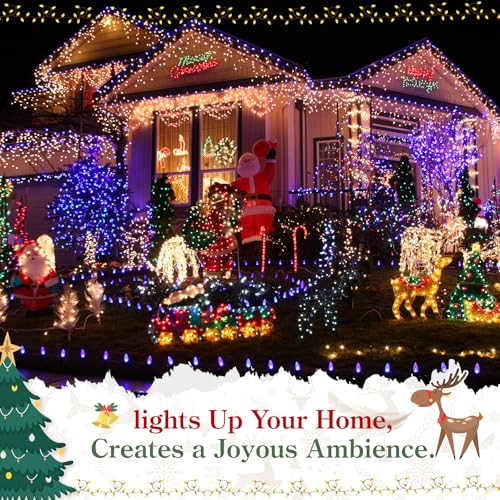 Clear Plastic Christmas Light Clips for Outdoor Gutter & Siding - 100 Pack