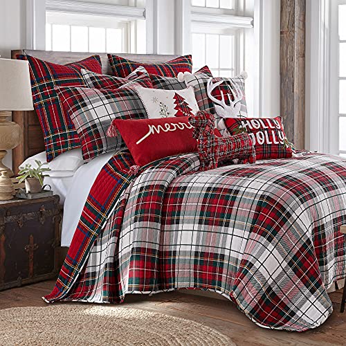 Spencer Plaid Quilt - King Size - Reversible Christmas Tartan