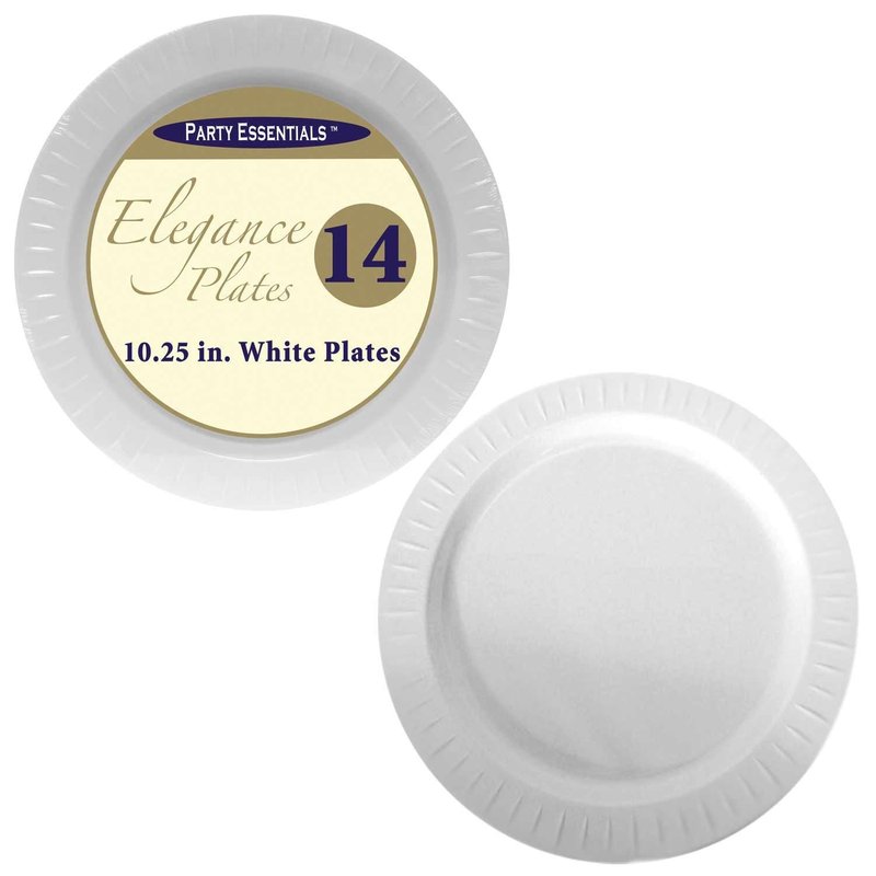 Party Essentials N916817 Elegance Hard Plastic Round Buffet/Luncheon Plate, 9" Black (Case of 168)