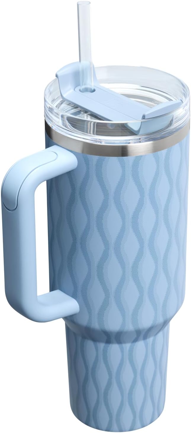 STANLEY 40 oz Quencher H2.0 FlowState™ Tumbler - Slate Blue Drift | Durable & Insulated Design