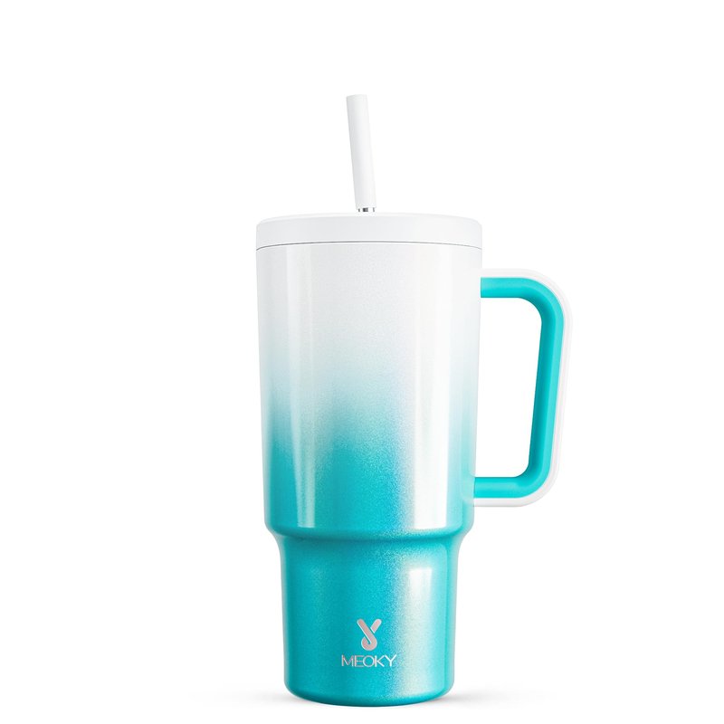 Meoky 40 oz Tumbler with Handle for Women: Stainless Steel Insulated Tumbler with Lid and Straw - 100% Leak Proof Tumbler for Home Office Car - Fashion Enthusiasts, Violet