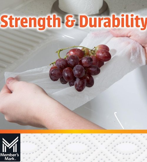 Member's Mark Super Premium Paper Towels - 15 Rolls with 150 Sheets Each | 2 Pack for Ultimate Absorbency