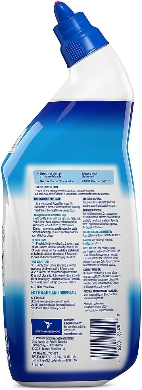 Lysol Toilet Bowl Cleaner - Ocean Fresh Scent | 24 oz Bottle | 9 Pack for Ultimate Freshness