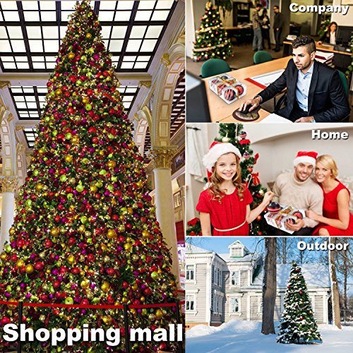 12pcs 3-1/4" (80mm) Patriotic Christmas Ball Ornament, American Flag Hanging, USA Independence Day Fourth of July Party Decor, Holiday Wedding Christmas Tree Decorations