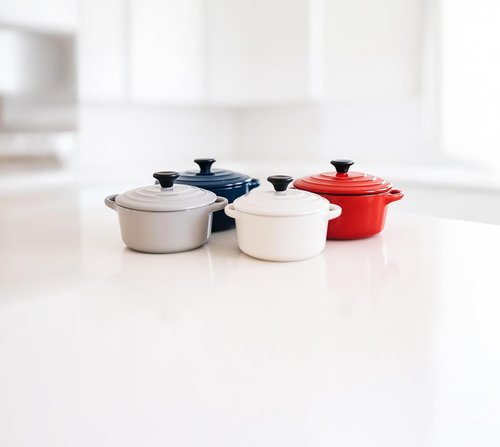 Chantal Mini Casserole Set of 4 - 8 oz. Cobalt Blue Cookware for Versatile Baking and Serving