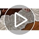 Handmade Beaded Table Runner, 13 x 36 in, Silver & White – Alpha Living Home