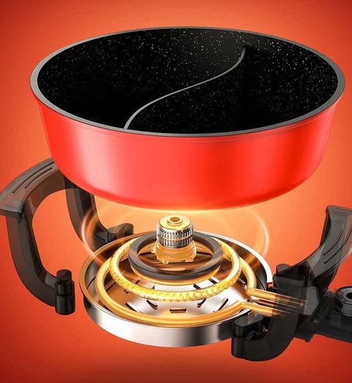 Electric Griddle Skillet Shabu Shabu Hot Pot Nonstick Cooking Frying Pan 2 Flavor Wok Fast Rapid Heat (Divided)