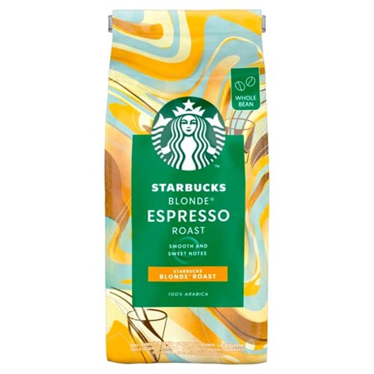 Starbucks Blonde Espresso Roast - Premium Whole Coffee Beans for Smooth Flavor | 200g