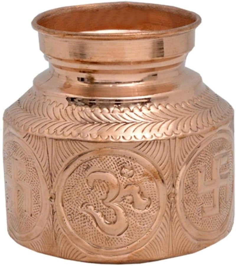 Authentic Copper Pooja Lota for Traditional Hindu Rituals and Ceremonies