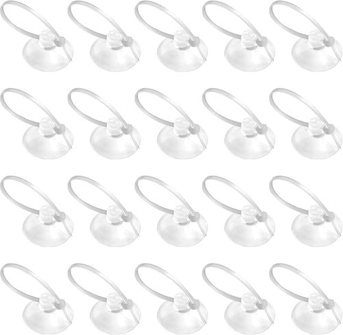 FEBSNOW Aquarium Suction Cups - 30 PCS Adjustable Clips for Fish Tank Plants & Moss Binding (10)