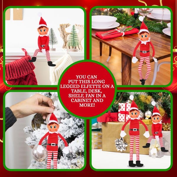 12-Inch Poseable Christmas Naughty Elf Girl Plush Doll & Novelty Toy