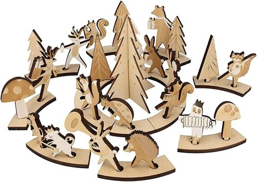 Meri Meri Advent Calendar - Marching Band Suitcase for Kids | Wooden, 9" x 6" x 4", Ages 8+