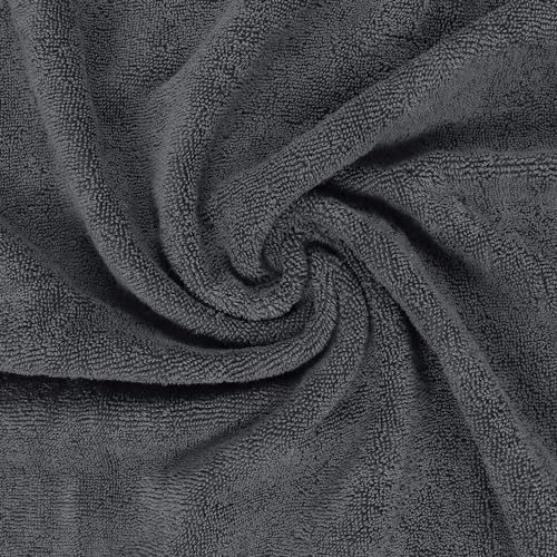 Utopia Towels 8-Piece Luxury Ring Spun Cotton Towel Set, Grey