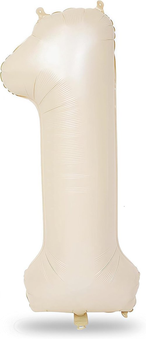 Love Balloons - 40 Inch Cream Number 1 Balloon for Wedding Anniversary Decorations