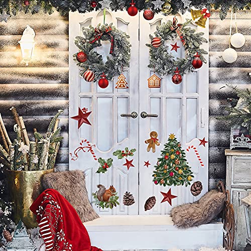Tenare Christmas Stars and Berries Peel & Stick Wall Decals - 4 Sheets