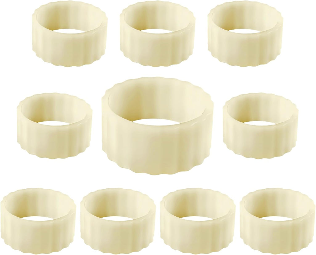 Skiennix Silicone Candle Grippers - 10-Pack Taper Candle Holders for Weddings & Home Decor | White