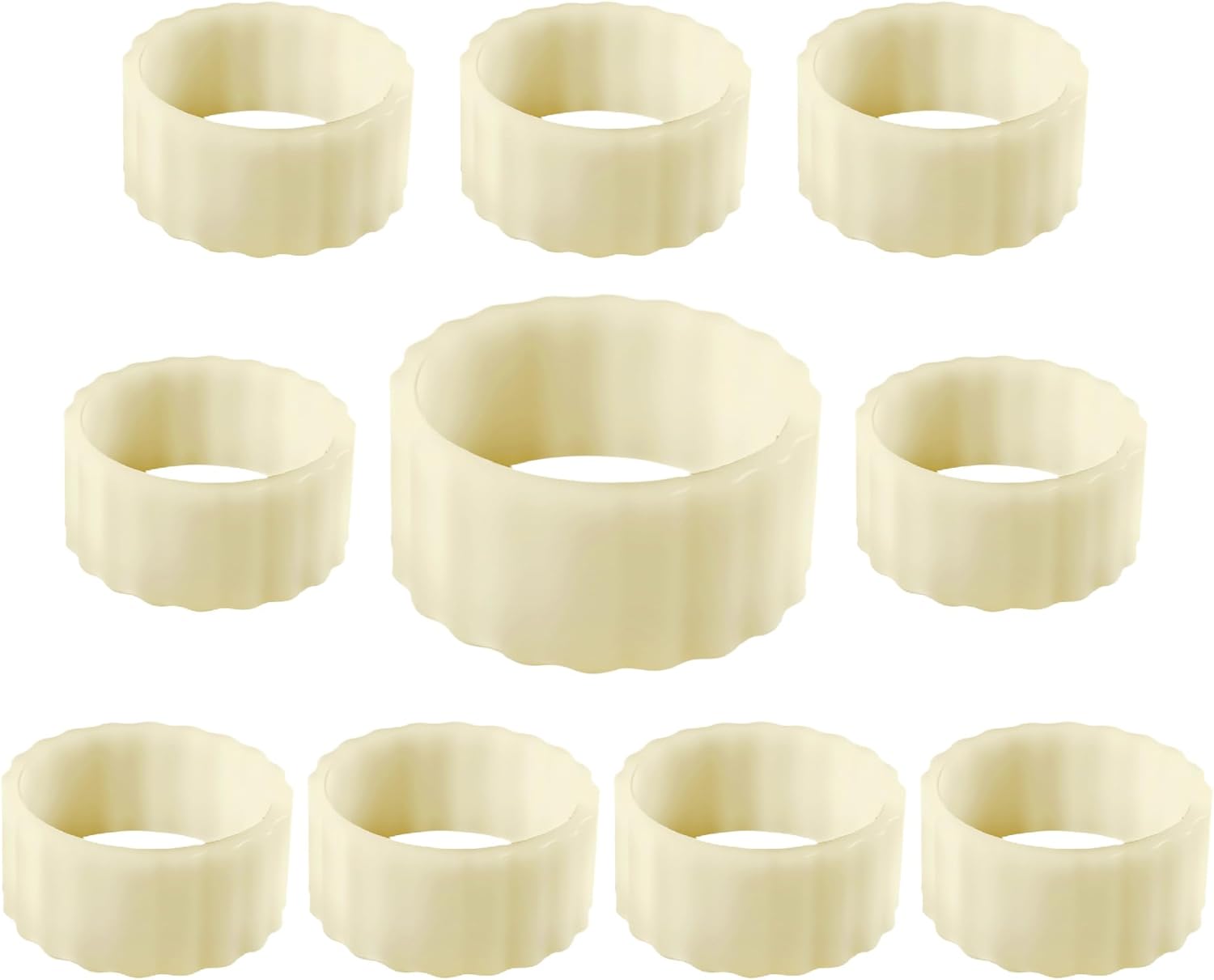Skiennix Silicone Candle Grippers - 10-Pack Taper Candle Holders for Weddings & Home Decor | White