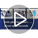 Toy Storage Organizer with Attached Play Mat - 13" Foldable Cubby Box