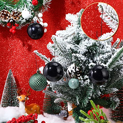 120-Piece Metal Christmas Ornament Hooks with Storage Box - C-Shape Hangers
