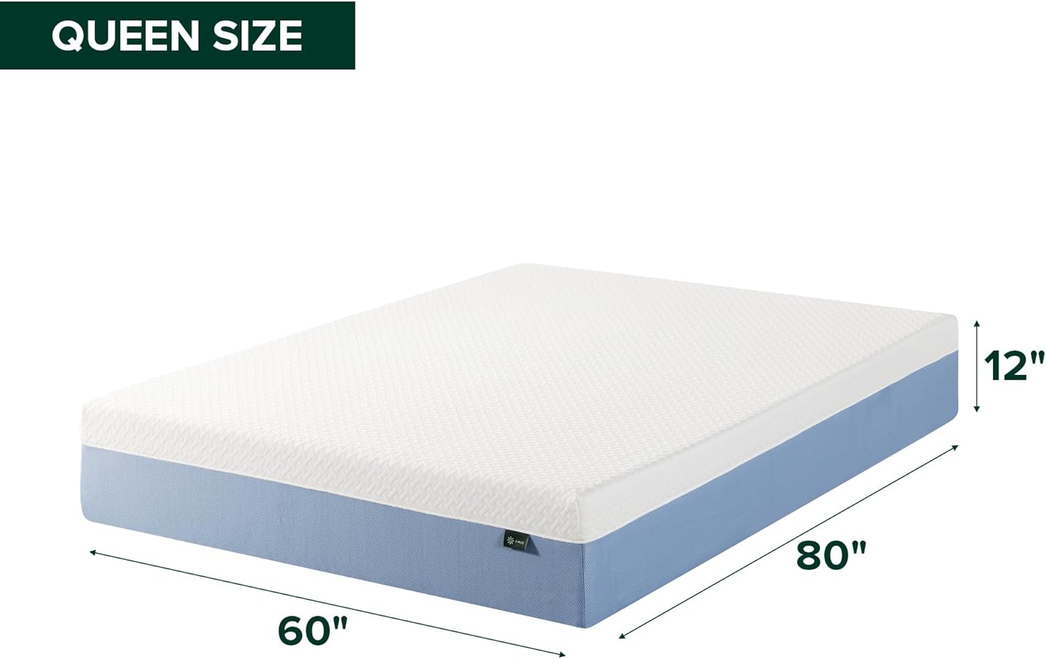 Zinus 12 Inch Queen Memory Foam Mattress - Cooling Comfort, Fiberglass Free, Medium Feel, Safe Materials