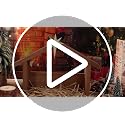 Wooden Nativity Manger Stable Creche with Roof Star, Fits 7-Inch Figures
