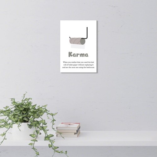 Jumong Bathroom Wall Art - Stylish Toilet Rules Canvas Sign | Framed Home Decor (12x18 Inches)