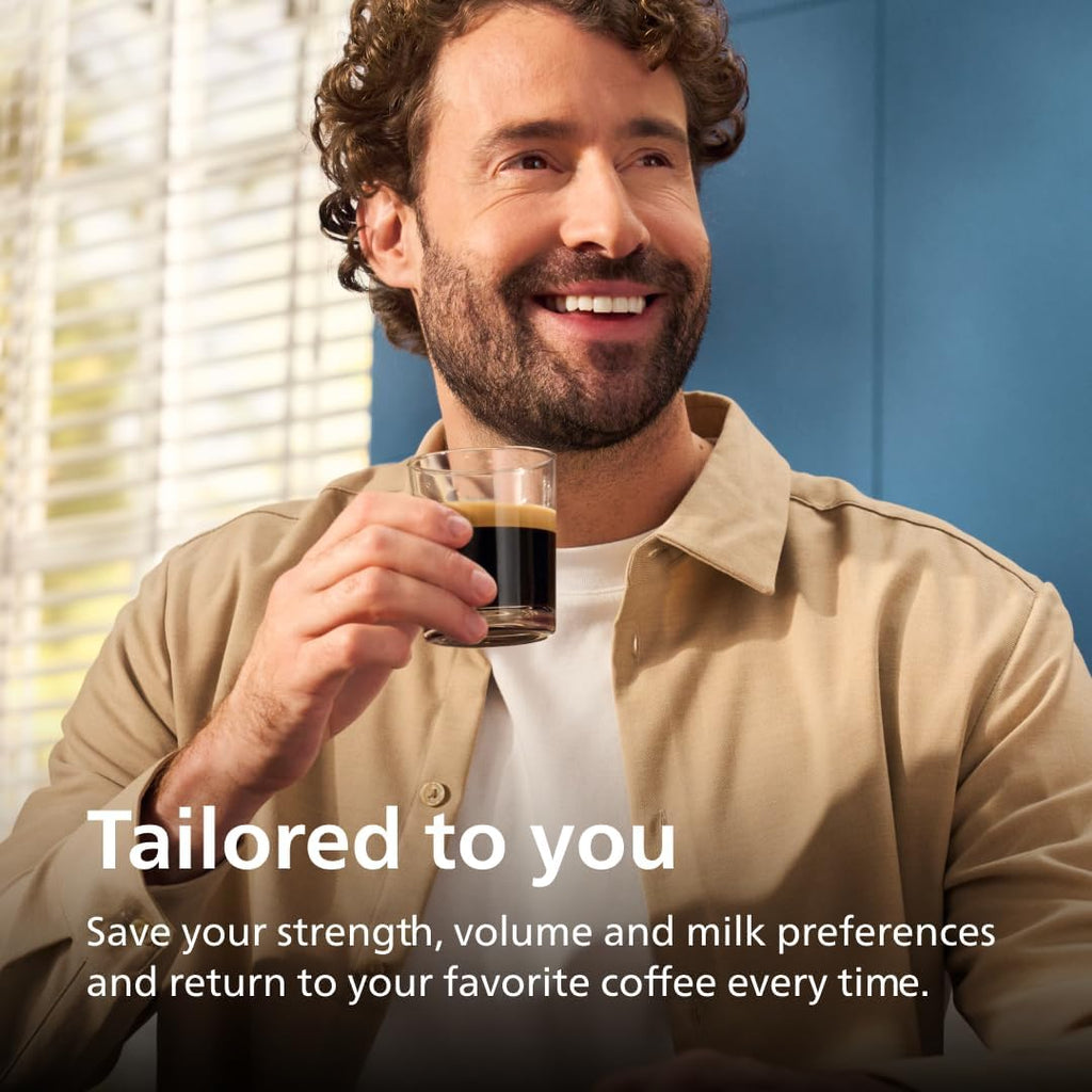 Philips 3300 Series Espresso Machine - Fully Automatic with LatteGo Milk System | 15-Bar Pressure, Glossy Black