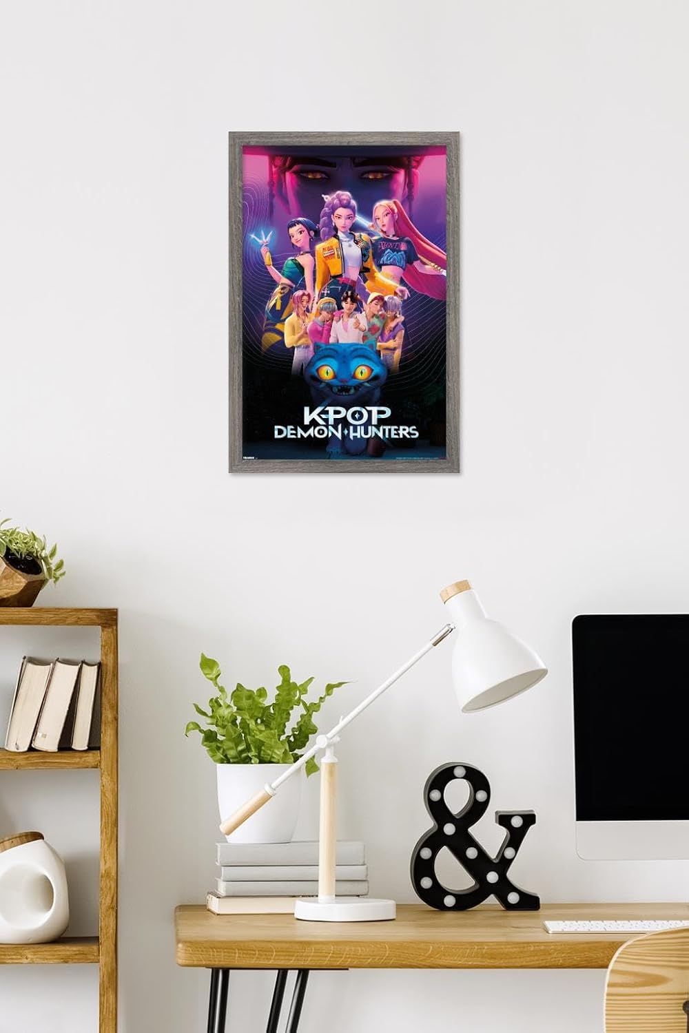Netflix KPop Demon Hunters Wall Poster - Barnwood Framed, 22.4L x 14.7W