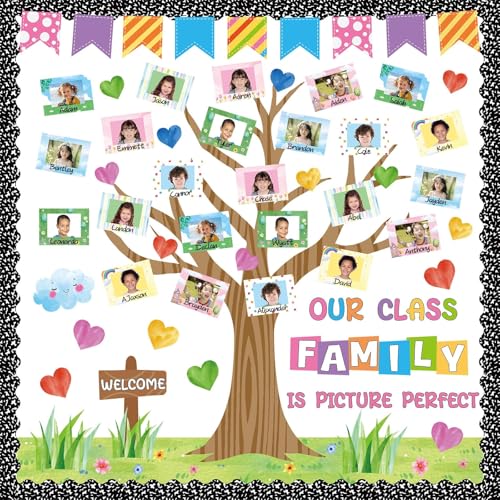 Class Family Tree Bulletin Board Set - Classroom Photo Craft Kit