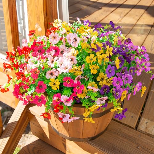 UV-Resistant Artificial Daisy Flowers with Eucalyptus Leaves - 12 Bundles