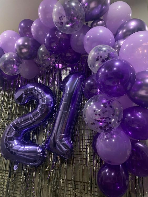 Purple Number 10 Balloon - 40 Inch 10th Birthday Decoration for Girls & Boys Party Supplies